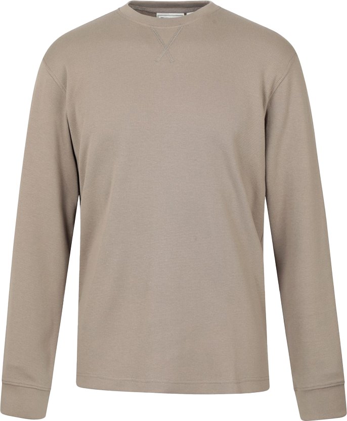 Mountain Warehouse - "Tillsbury" Sweatshirt für Herren, Rundhalsausschnitt, Waffelstoff, Langärmlig (Dunkelbeige)