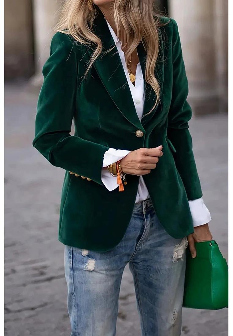 Thumbnail - Damen Blazer mit Reverskragen und einem Knopf