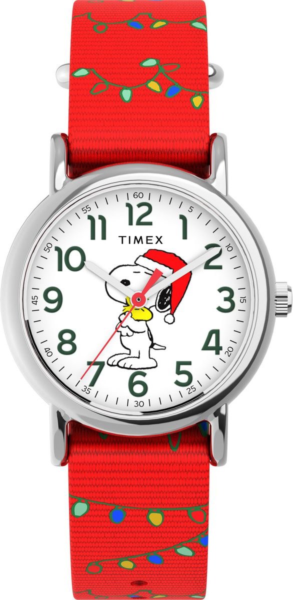 Timex Peanuts Weekender Rot Unisex Armbanduhr TW2Y39500