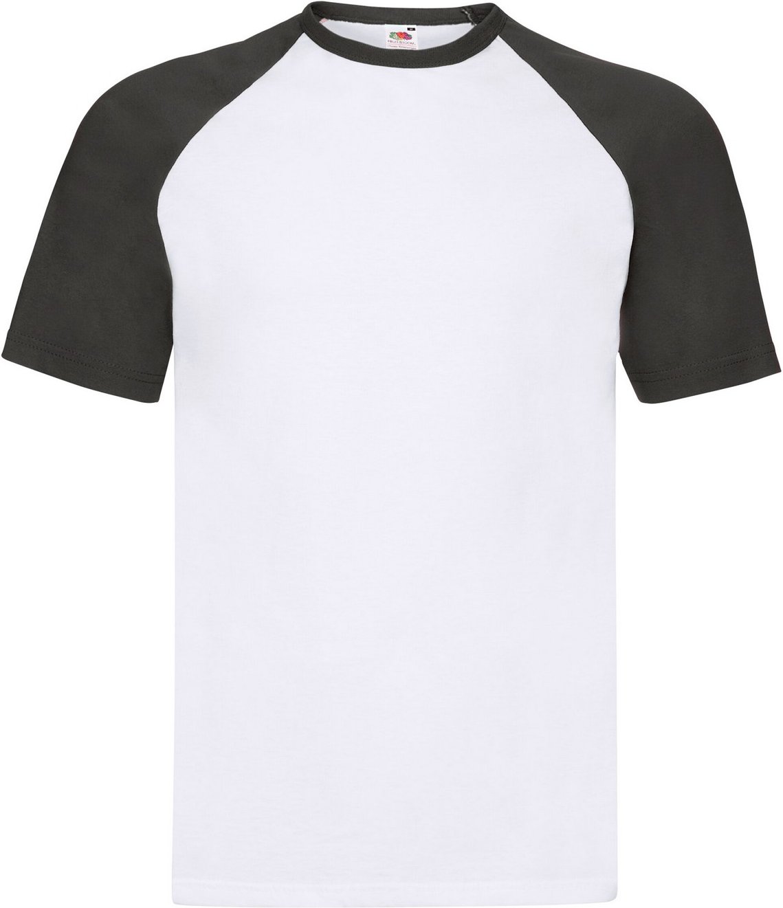 Fruit of the Loom - T-Shirt für Herren/Damen Unisex - Baseball (Weiß/Schwarz)
