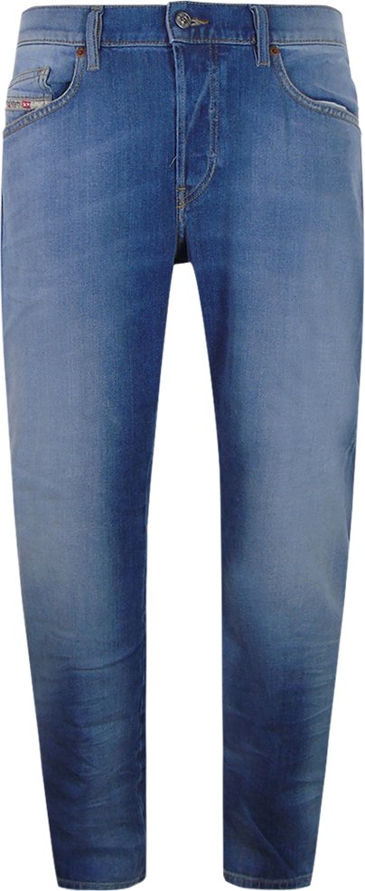 Diesel D-Mihtry Straight Fit Jeans aus blauem Denim