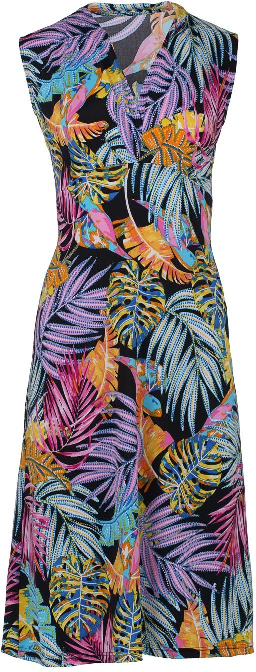 Thumbnail - Mehrfarbig bedrucktes Jersey Empire Line Kleid