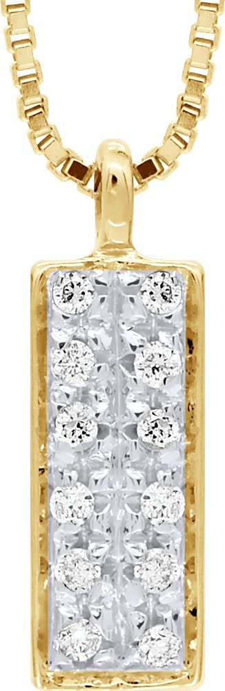 DIADEMA - Halskette mit Diamanten - Gelbgold - venezianische Kette