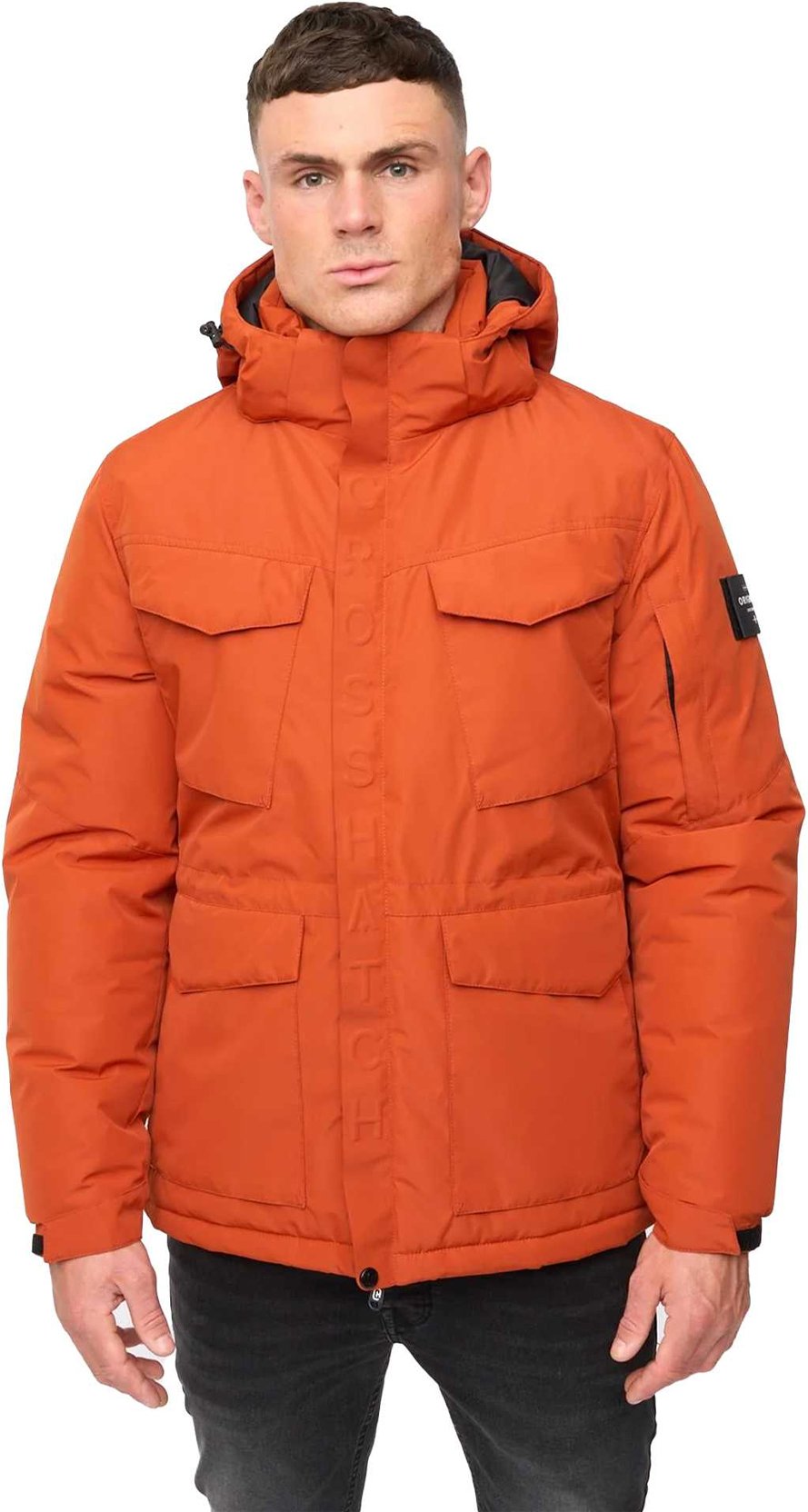 Crosshatch - "Plentons" Jacke für Herren (Dunkel Orange)