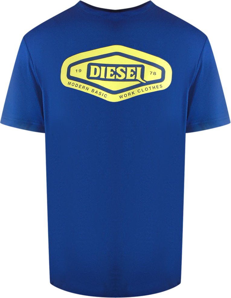 Diesel - Modernes Basic-t-shirt Mit Logo In Blau