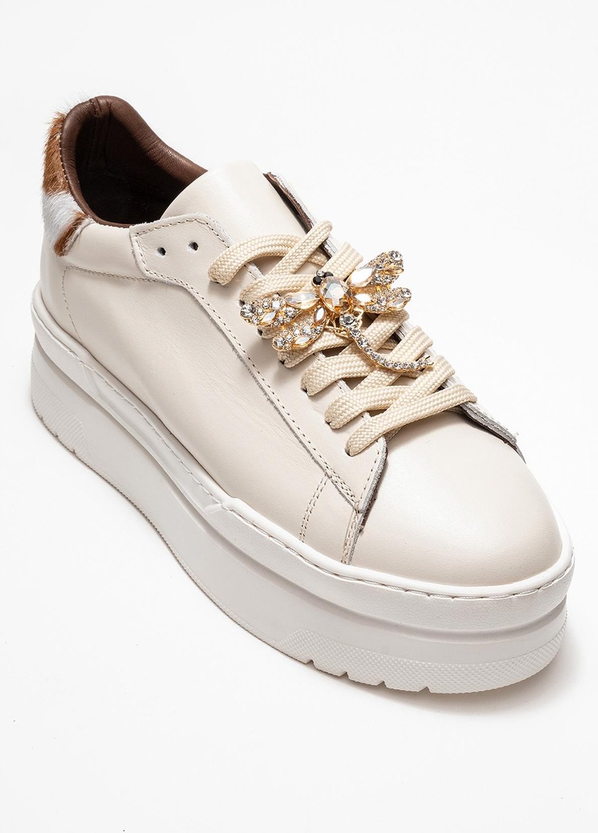 Laren Leather Buckle Turnschuhe Women