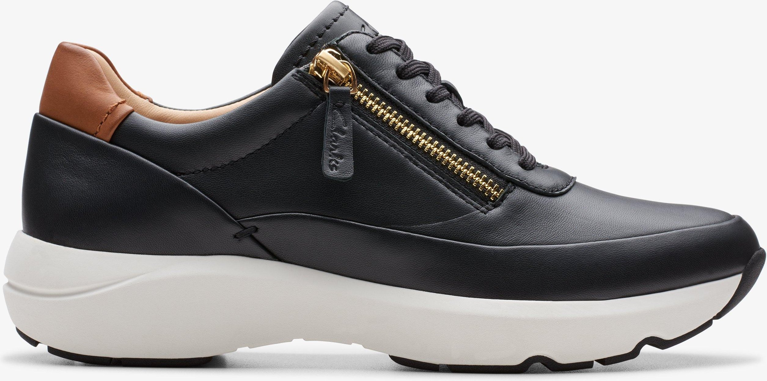 Tivoli Zip schwarze Leder-Sneaker