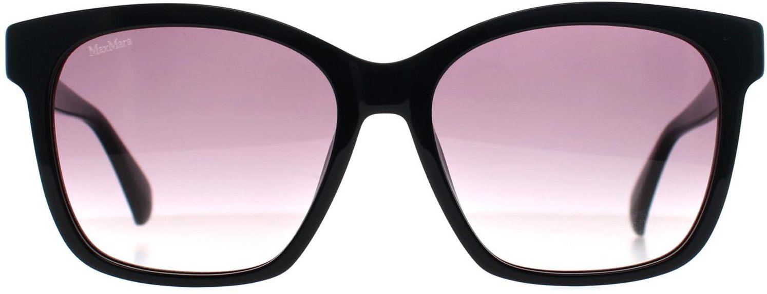 Max Mara Square Womens Glänzend Schwarz Rauch Grau Gradient MM0042 Logo9