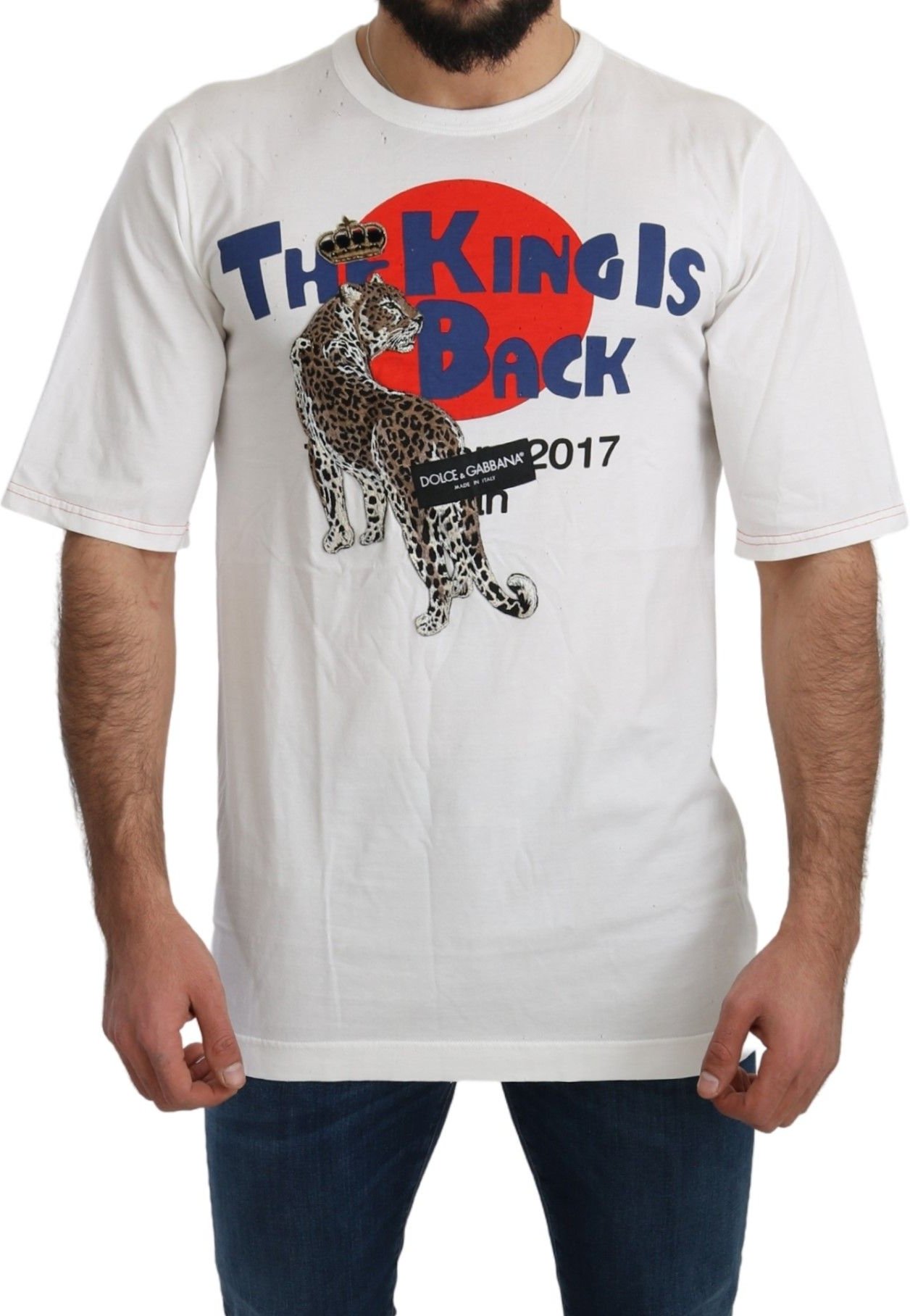 Leopardenmuster T-Shirt Der König ist zurück