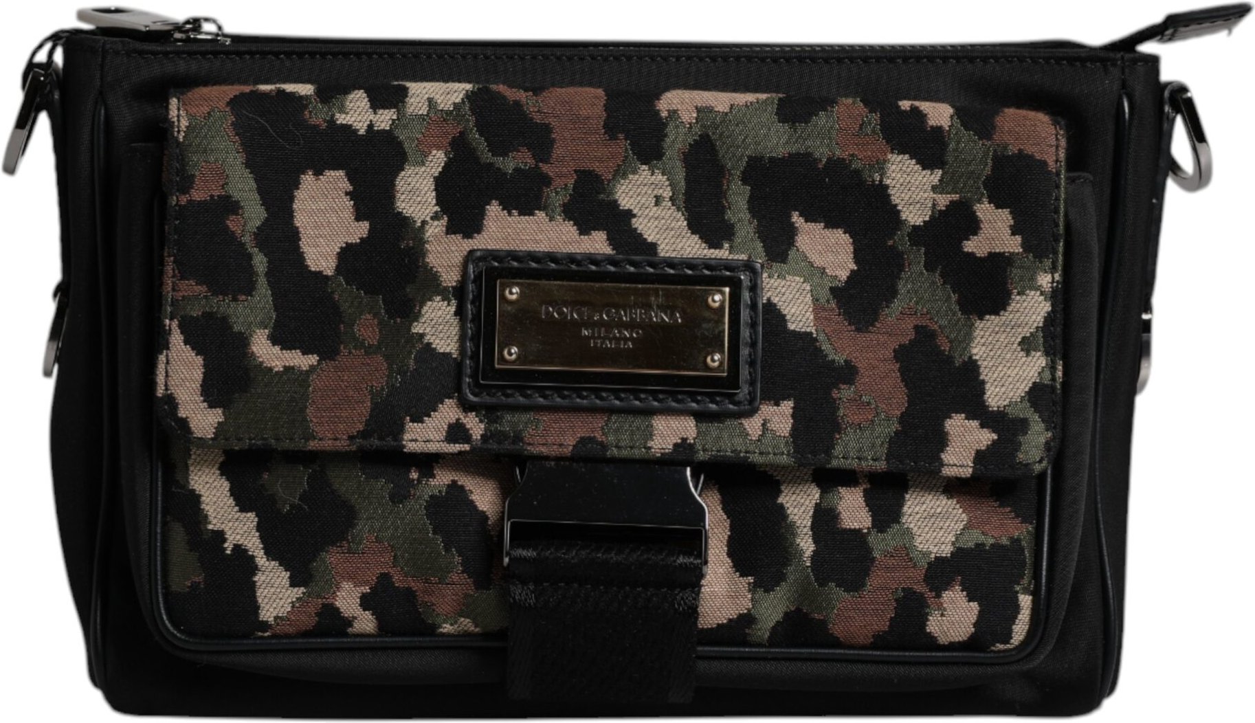 Mehrfarbige Leoparden-Jacquard-Umhängetasche