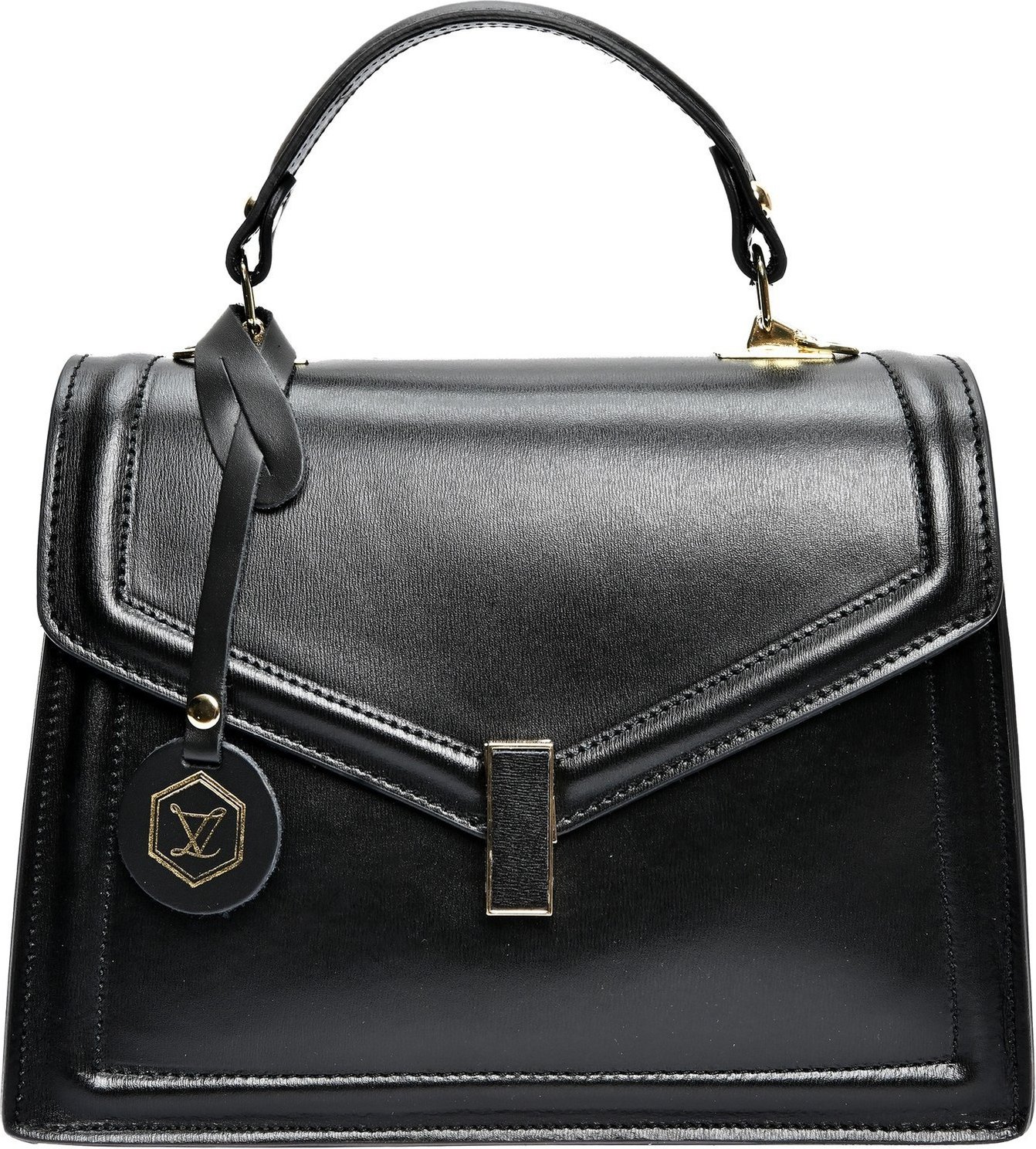 Luisa Vannini Schwarz Rindsledertasche