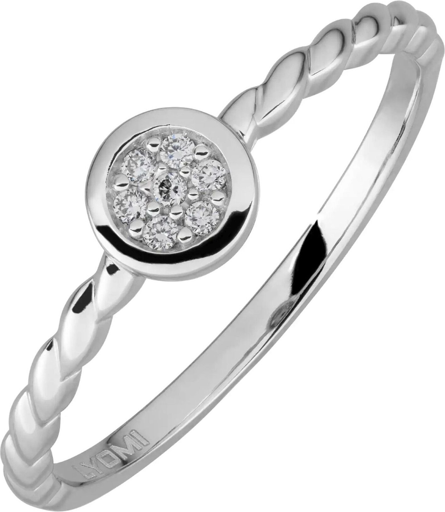 Lyomi Ring 585/- Weißgold 7 synth. Diam. 0,05ct.