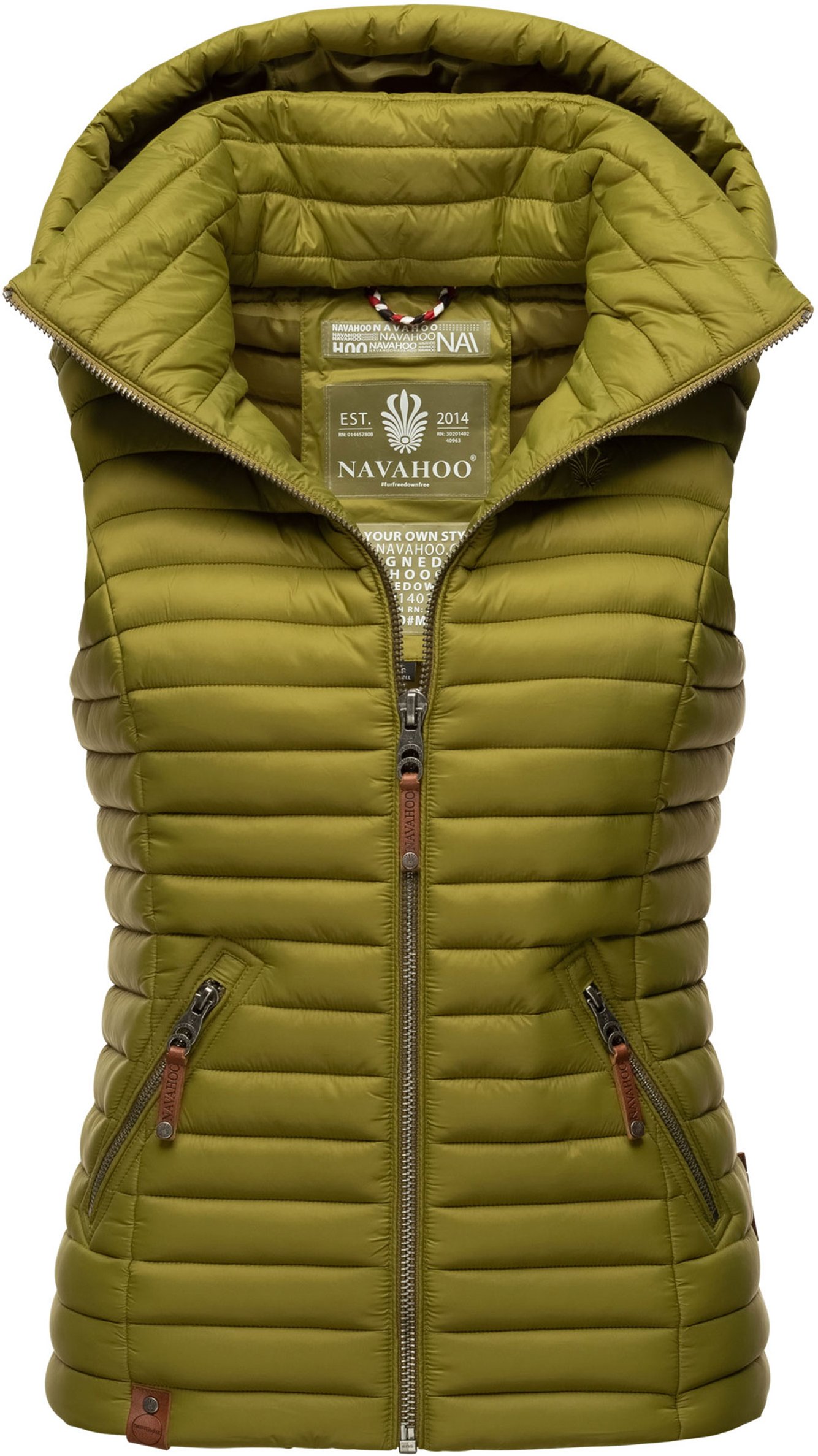 Navahoo Damen Steppweste Shadaa – Leichte Weste mit Abnehmbarer Kapuze