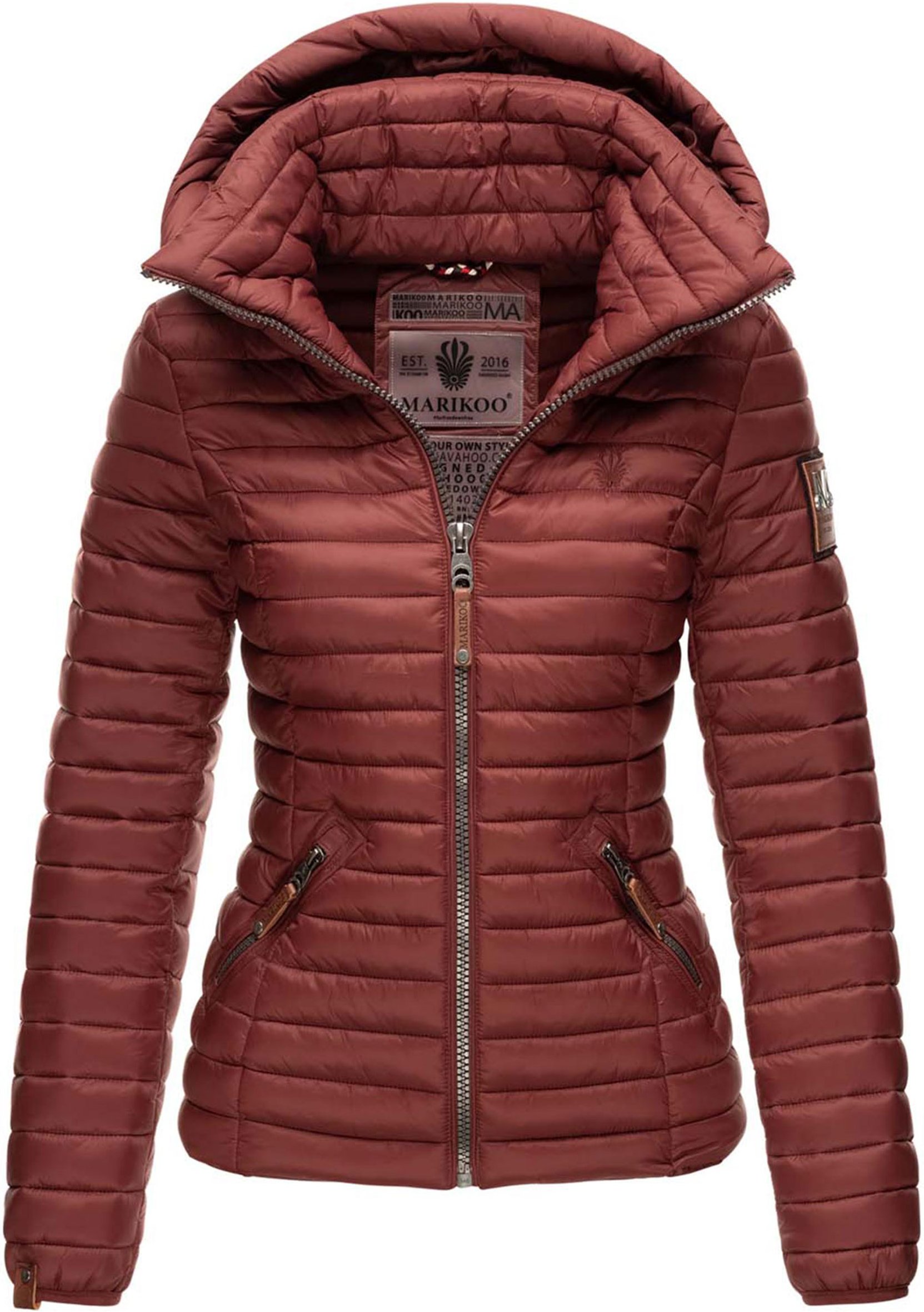 Thumbnail - Marikoo Damen Steppjacke – Löwenbaby, leicht mit abnehmbarer Kapuze