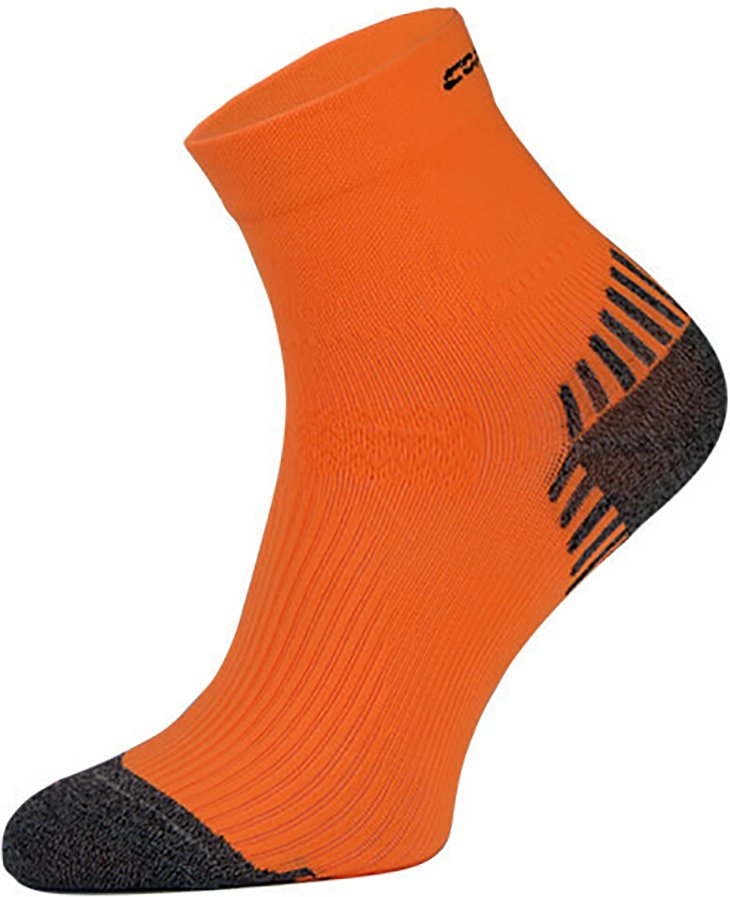 COMODO - Unisex Chaussettes de Contention pour Running Compression pour Sport - Orange Néon
