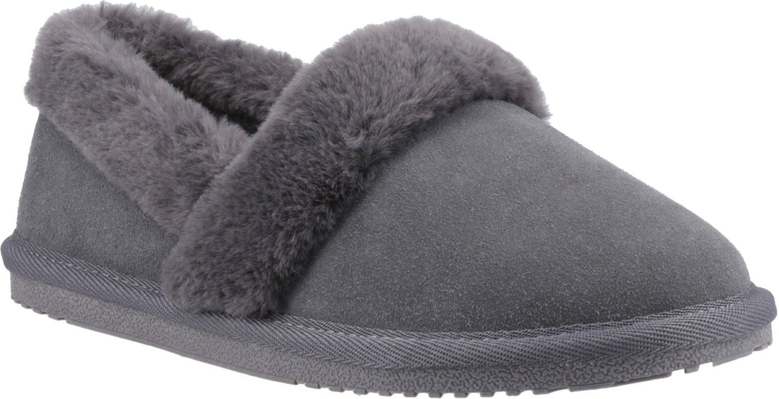 Thumbnail - Hush Puppies Ariel Wildleder Damen Hausschuhe Grau