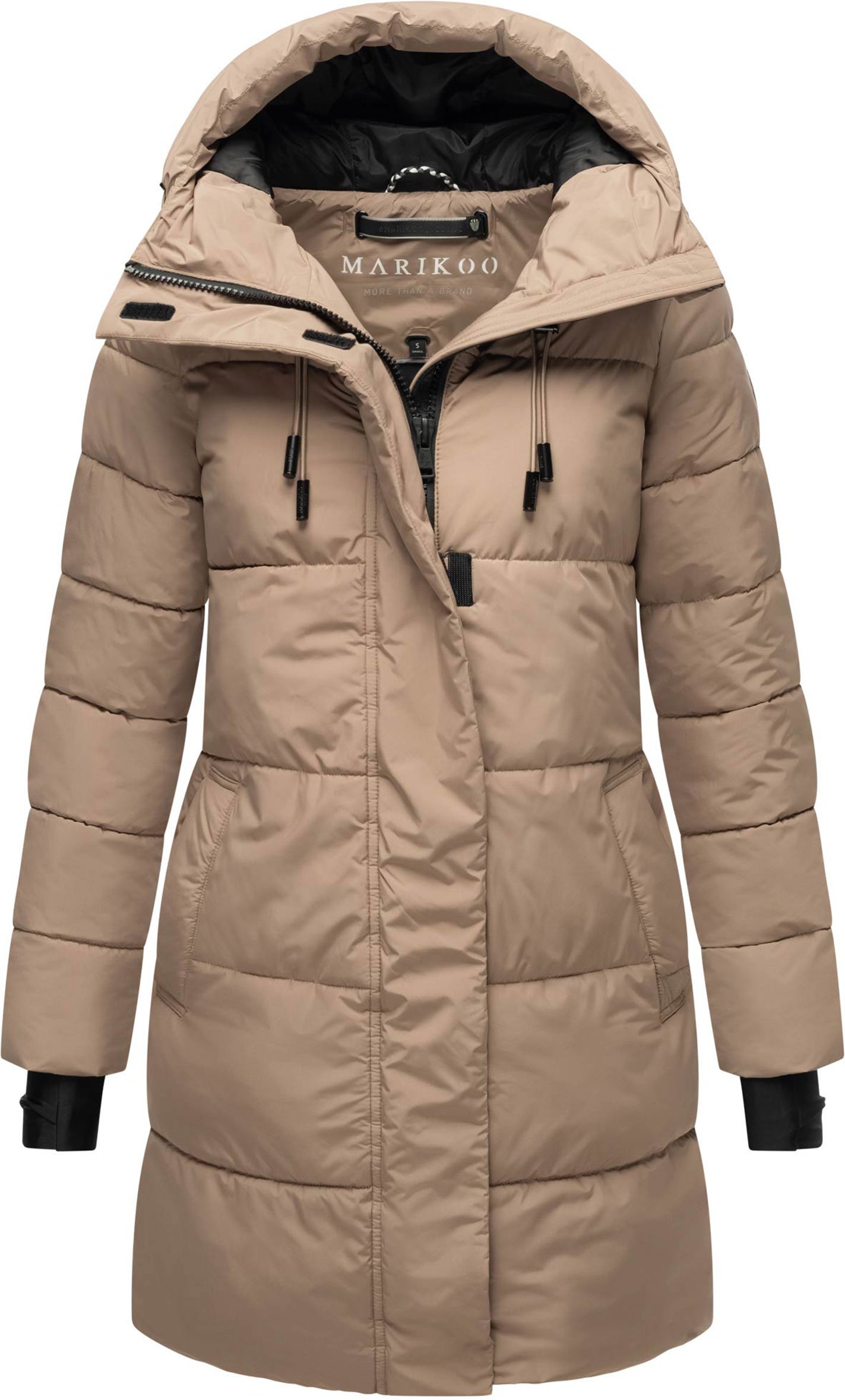 Marikoo Damen Winter-Steppjacke mit Kapuze & Fleecefutter – Kaituu