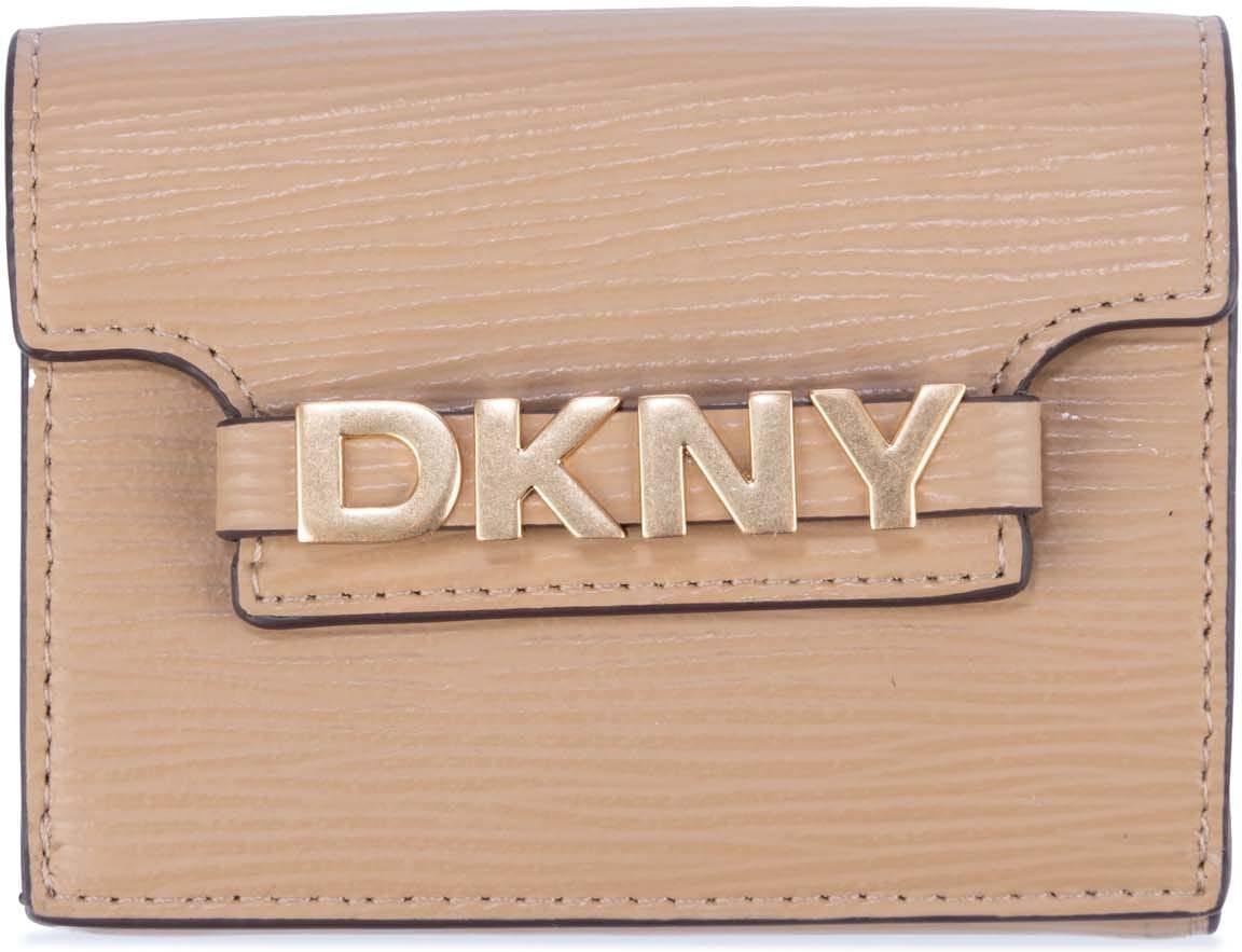 DKNY - "Avril" Brieftasche, Kuh Leder, Dreifach gefaltet (Braun)