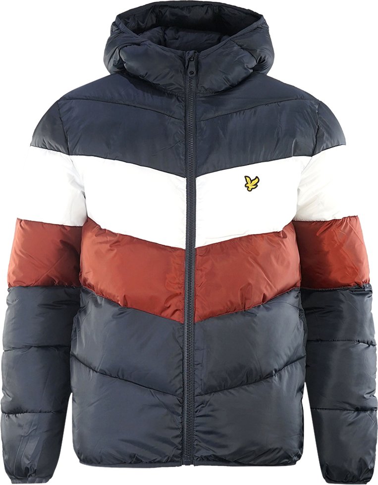 Thumbnail - Lyle & Scott Colourblock Pufferjacke Marineblau