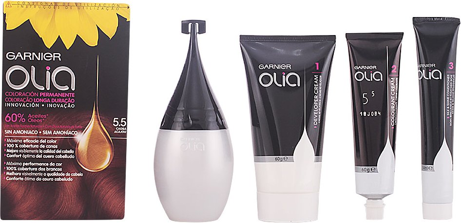 Olia Coloración Permanente #5,5 Caoba Set 4 pz