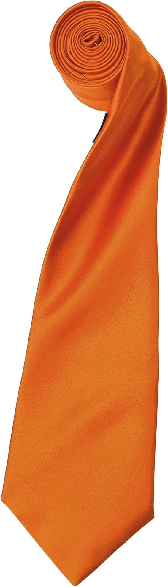 Thumbnail - Premier Mens Plain Satin Krawatte (schmale Klinge) (2er-Pack) (Orange)