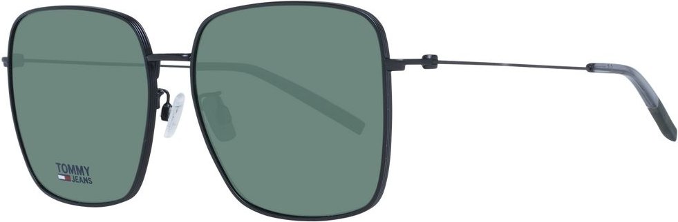 Quadratische Sonnenbrille mit grünen Gläsern