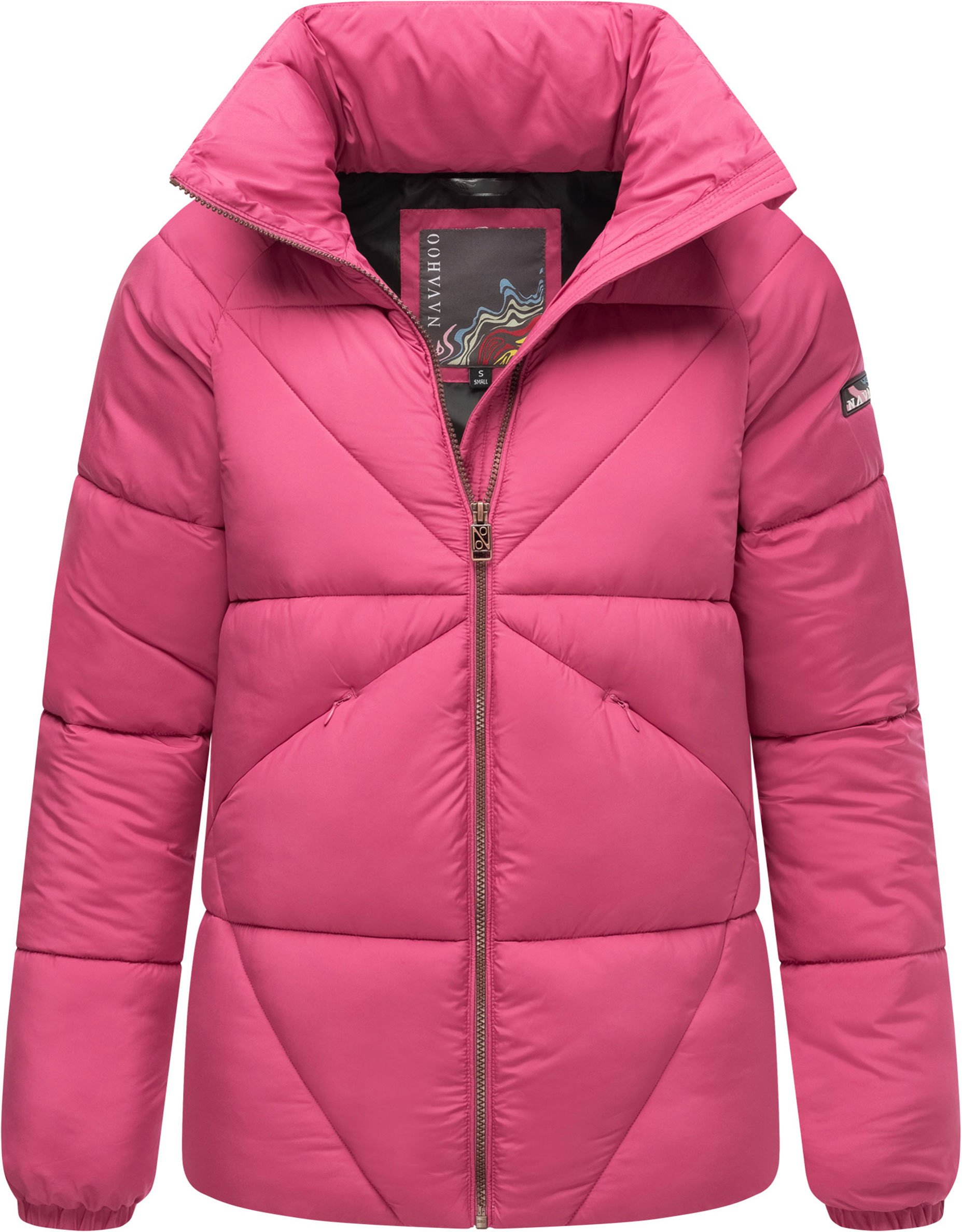 Navahoo Schokolinaa Damen Winter Steppjacke mit gefüttertem Kragen