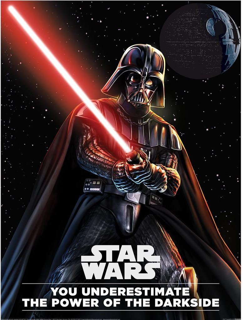 Star Wars - Gerahmtes Poster "Darkside Saber" (Schwarz)