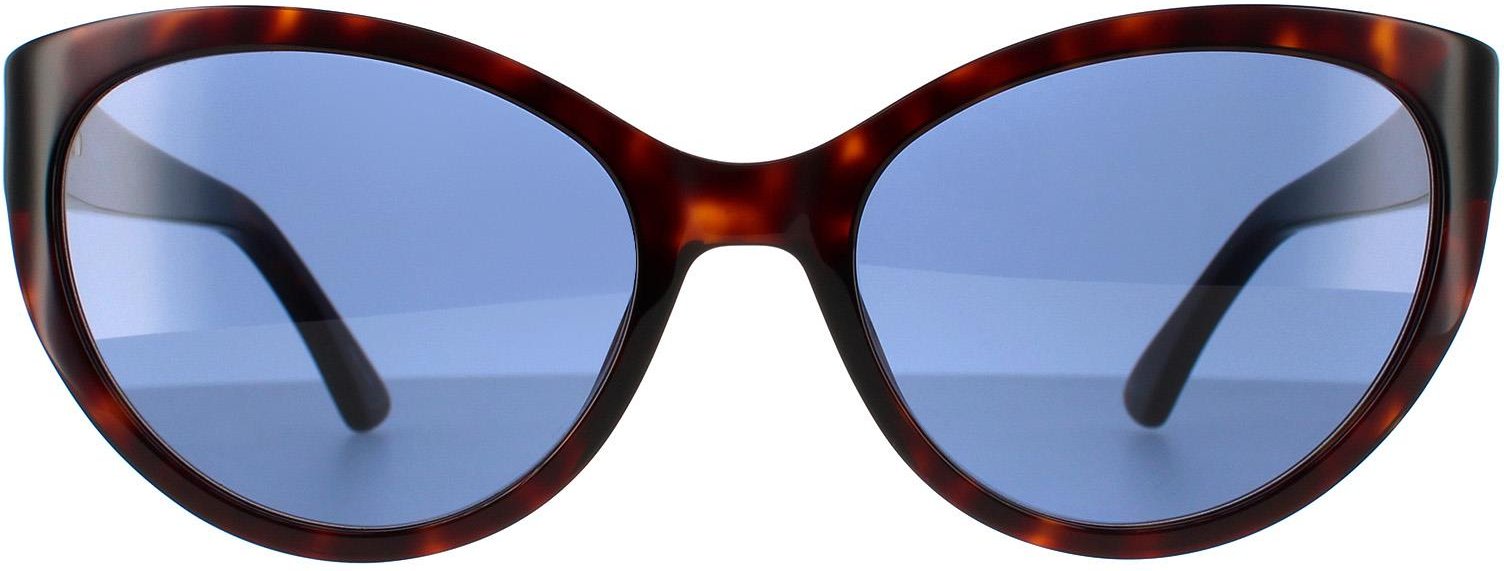 Moschino Cat Eye Frauen dunkle Havanna blau Sonnenbrille