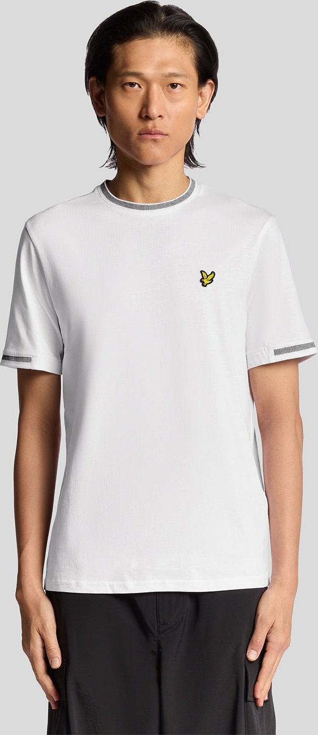 Lyle & Scott Birdseye Half Tipped T-Shirt - Weiß