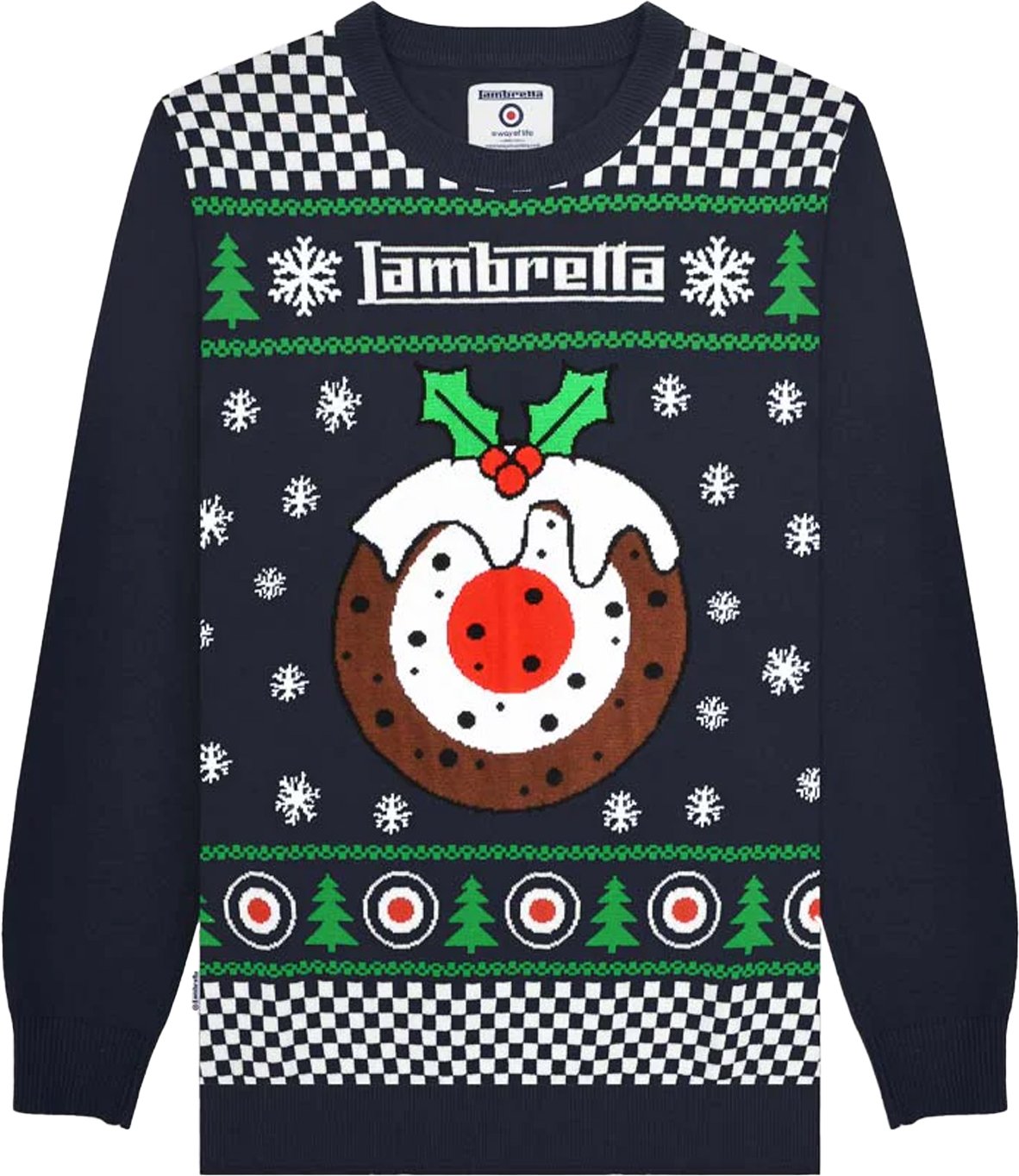 Lambretta - "AW25" Pullover für Herren, weihnachtliches Design (Marine)
