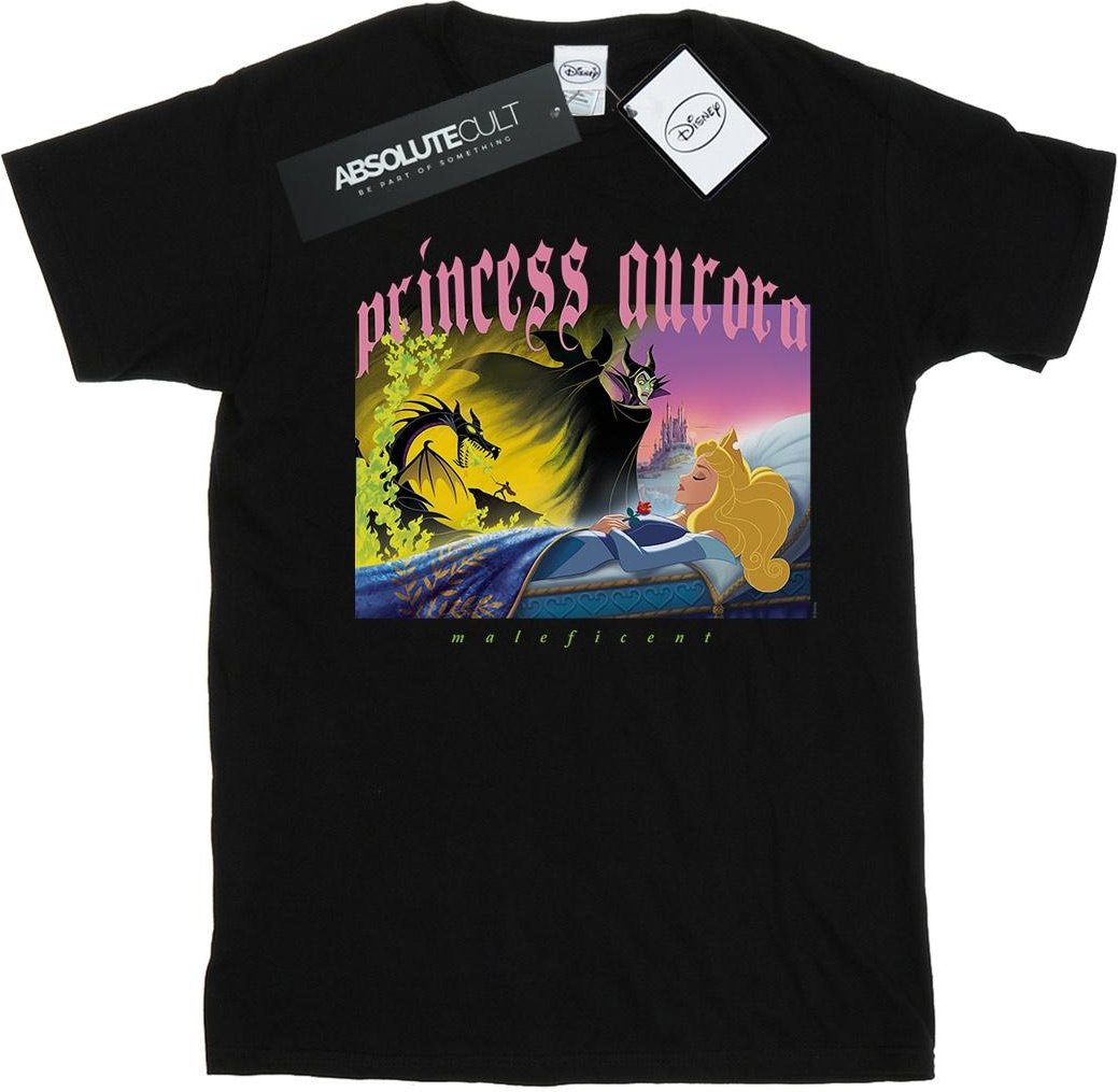 Disney - "Sleeping Beauty And Maleficent" T-Shirt für Mädchen (Schwarz)