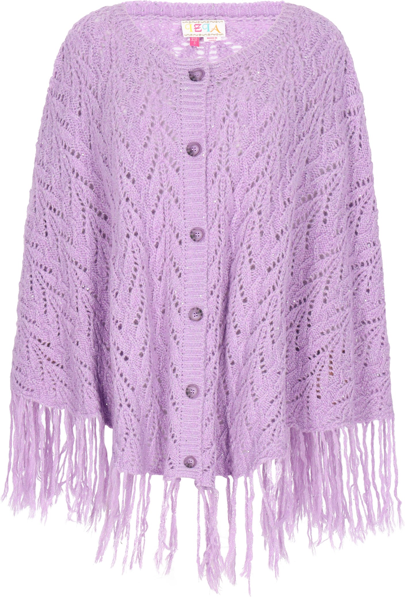 IZIA Poncho Frauen lila