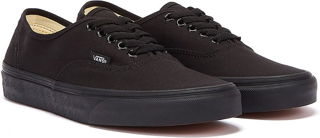 Vans Authentic Unisex True Schwarz Segeltuch Skatetrainer