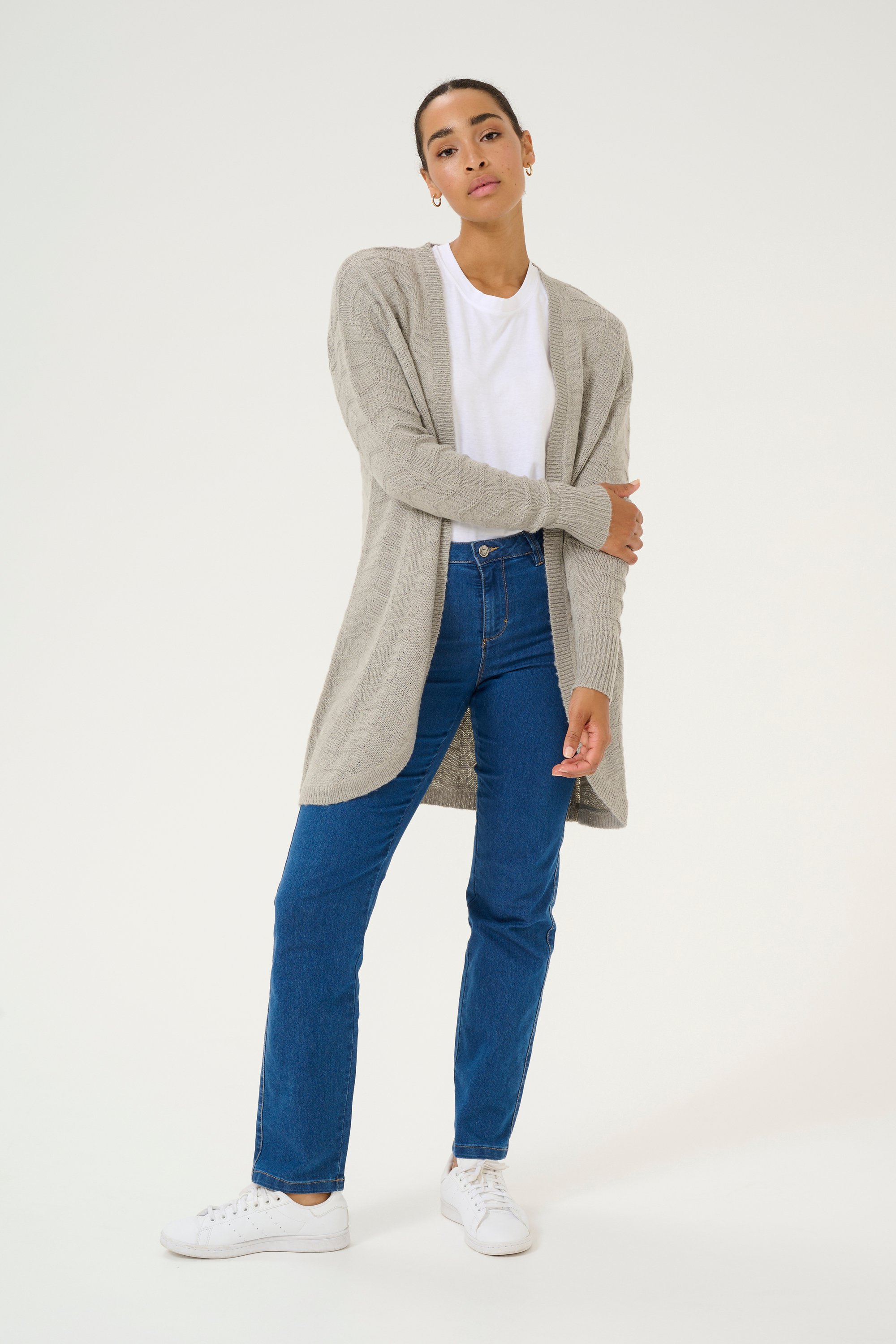 Strickjacke Regular fit light grey