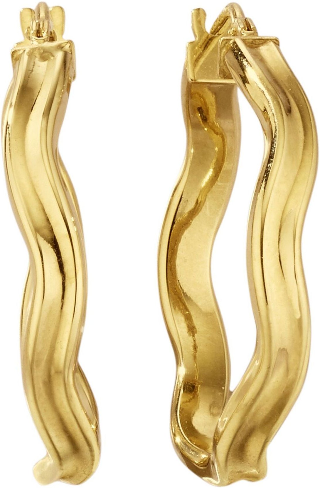 Fascination by Ellen K. Creolen 375/- Gelbgold glanz Wellen