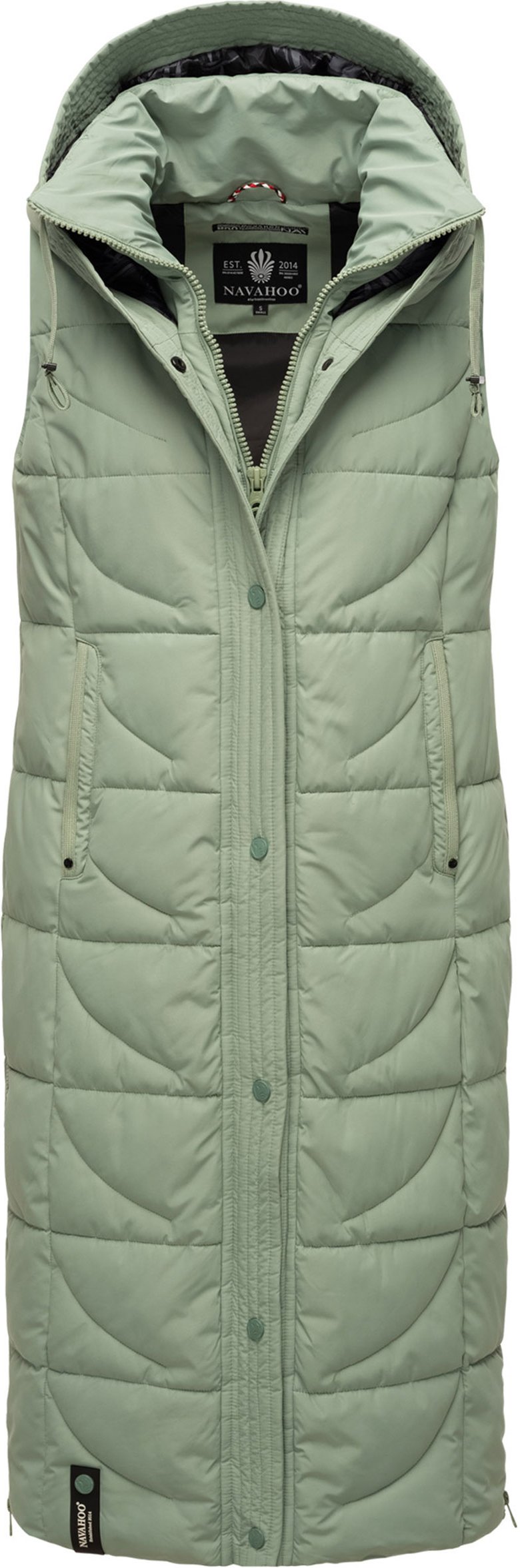 Navahoo Damen Steppweste Brezelchen – Lang & Stylisch Warm
