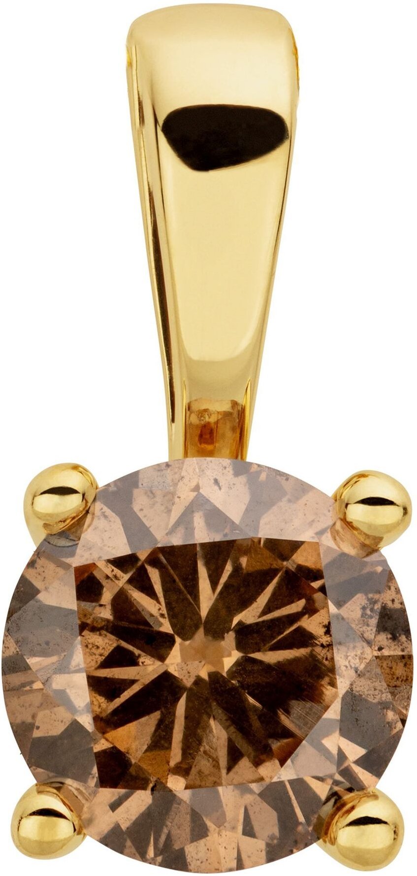 Orolino Anhänger 585/- Gelbgold 1 Brill. 0,50ct. braun