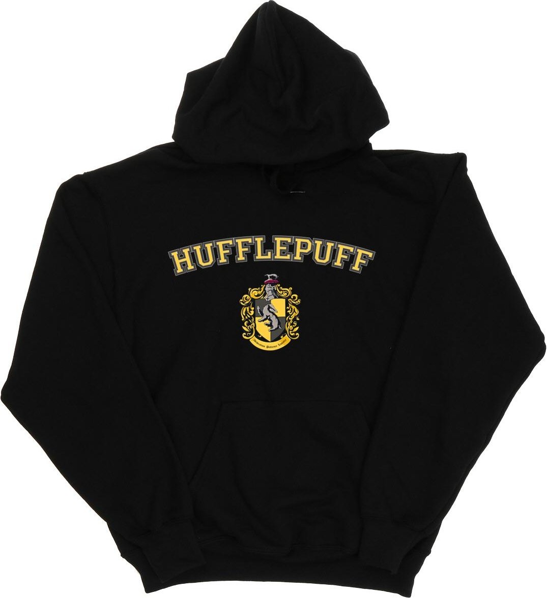 Harry Potter - "Hufflepuff" Kapuzenpullover für Mädchen (Schwarz)