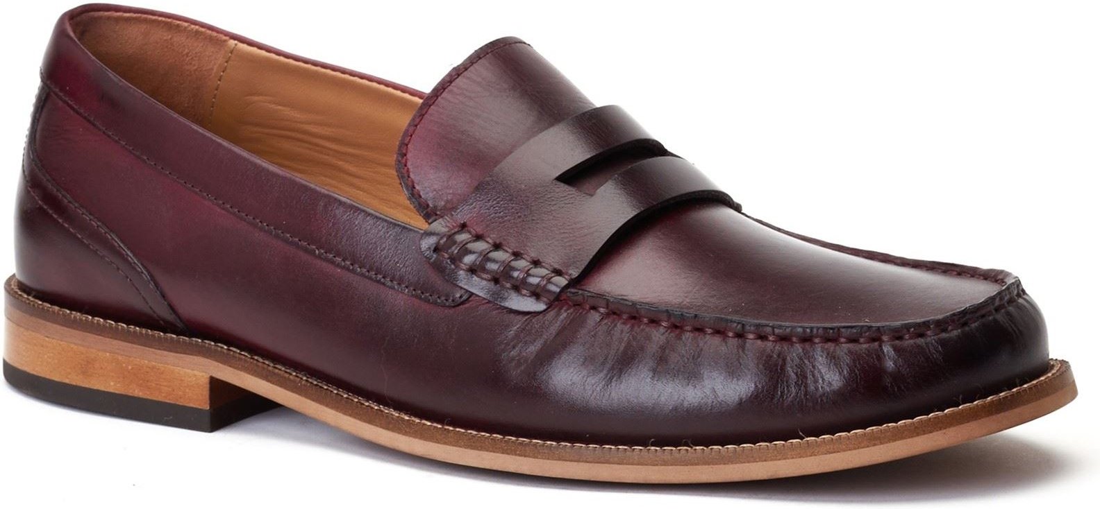 Base London Garfield Leder Herren Bordo Loafer
