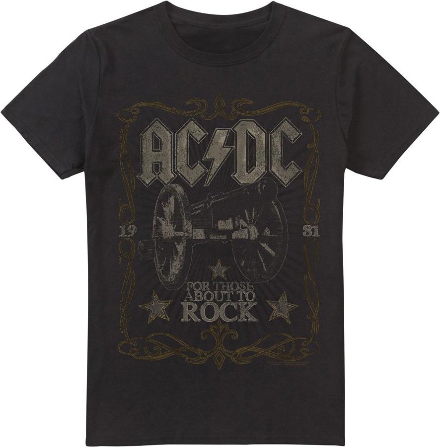 AC/DC - "Rock Label" T-Shirt für Herren (Schwarz)