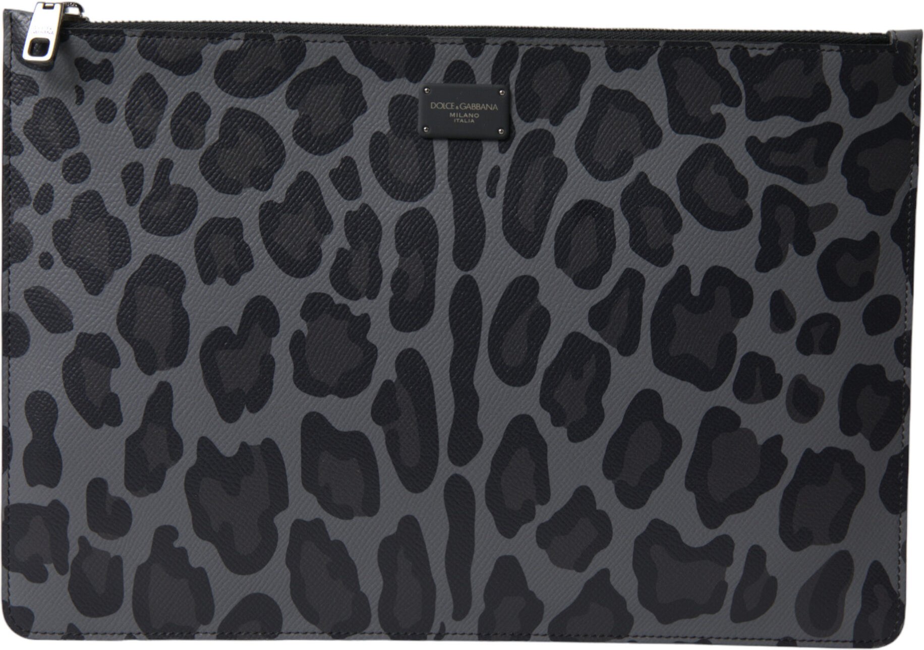 Multicolor Leopard-Jacquard-Logo-Plakette Dokumenten-Aktentasche