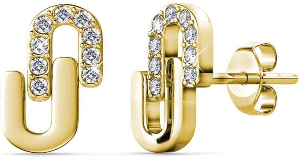 Union Ohrringe - Gold und Kristall