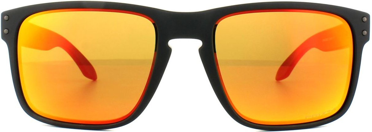 Thumbnail - Lunettes De Soleil Oakley Holbrook Oo9102-E2 Mat Noir Prizm Ruby
