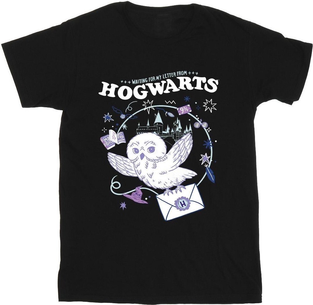Harry Potter - "Letter From Hogwarts" T-Shirt für Mädchen (Schwarz)