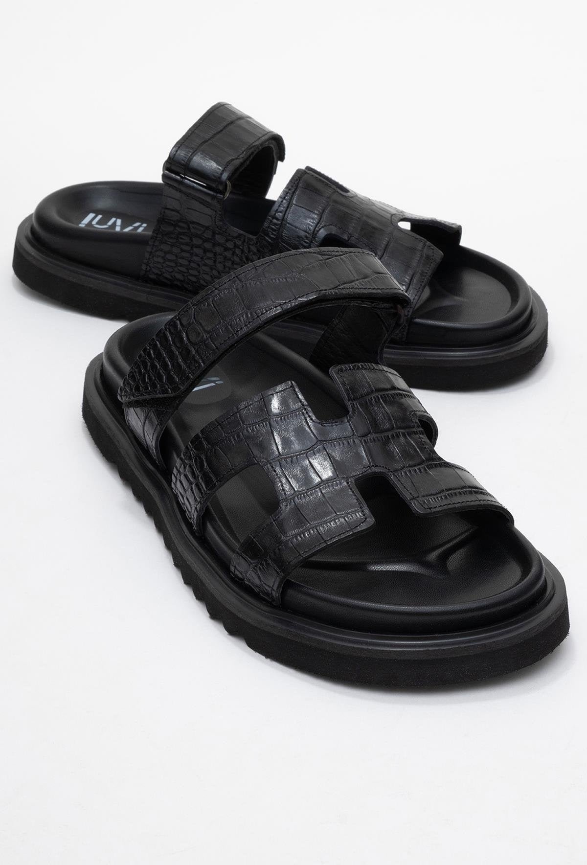 Loana Leder Slide Sandale