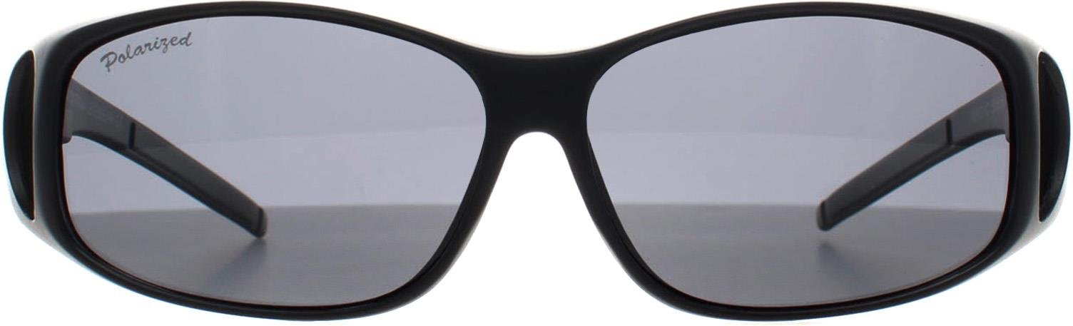 Montana Rectangle Unisex Black Smoke Polarized MFO1 Fit Over Glasses Sonnenbrille