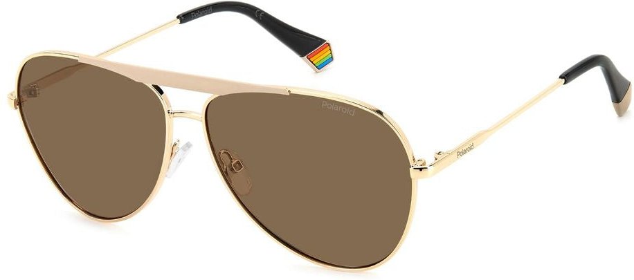 Polaroid Gold Edelstahl Sonnenbrille