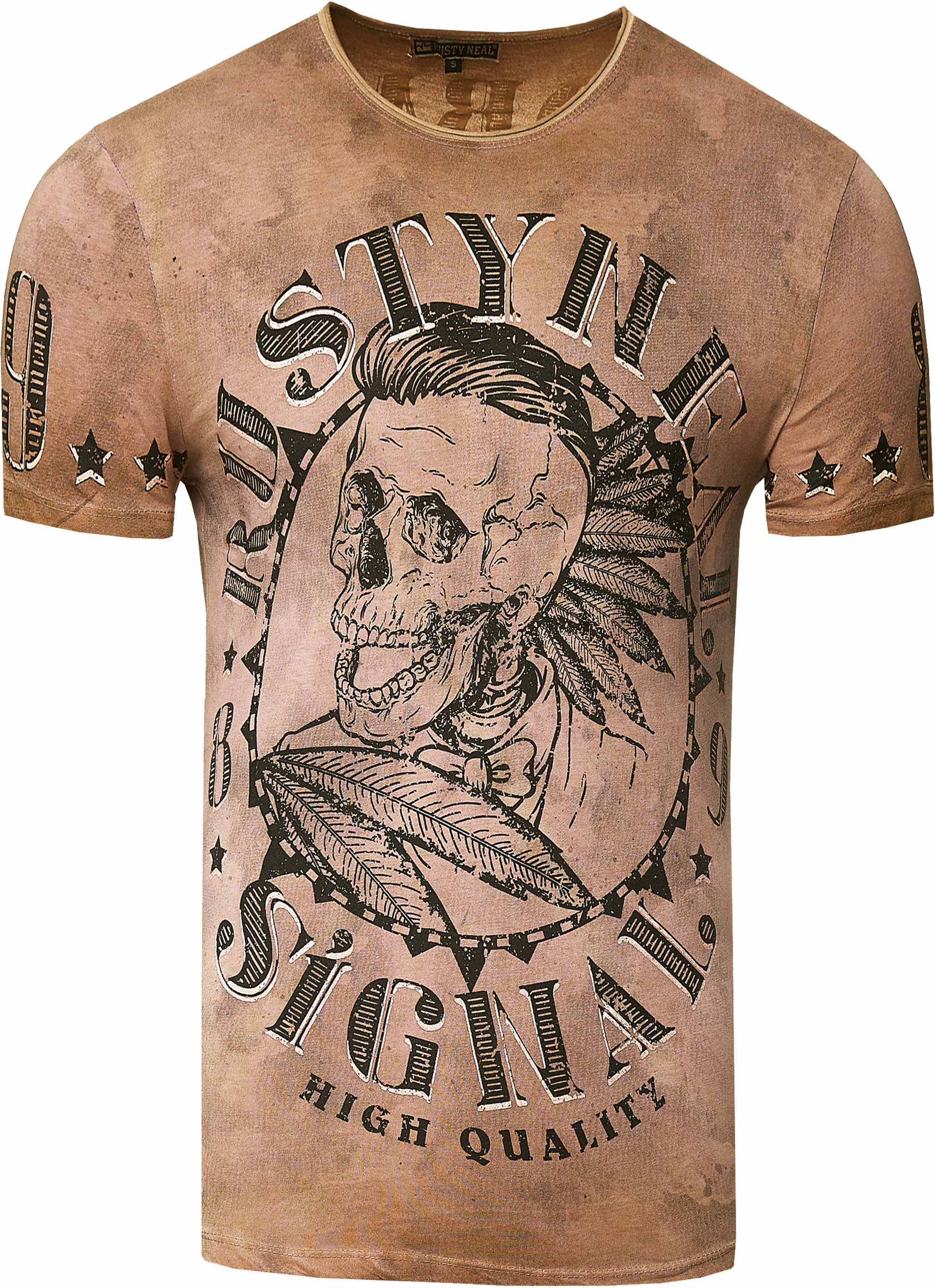 Thumbnail - T-Shirt Verwaschen mit Skull-Print