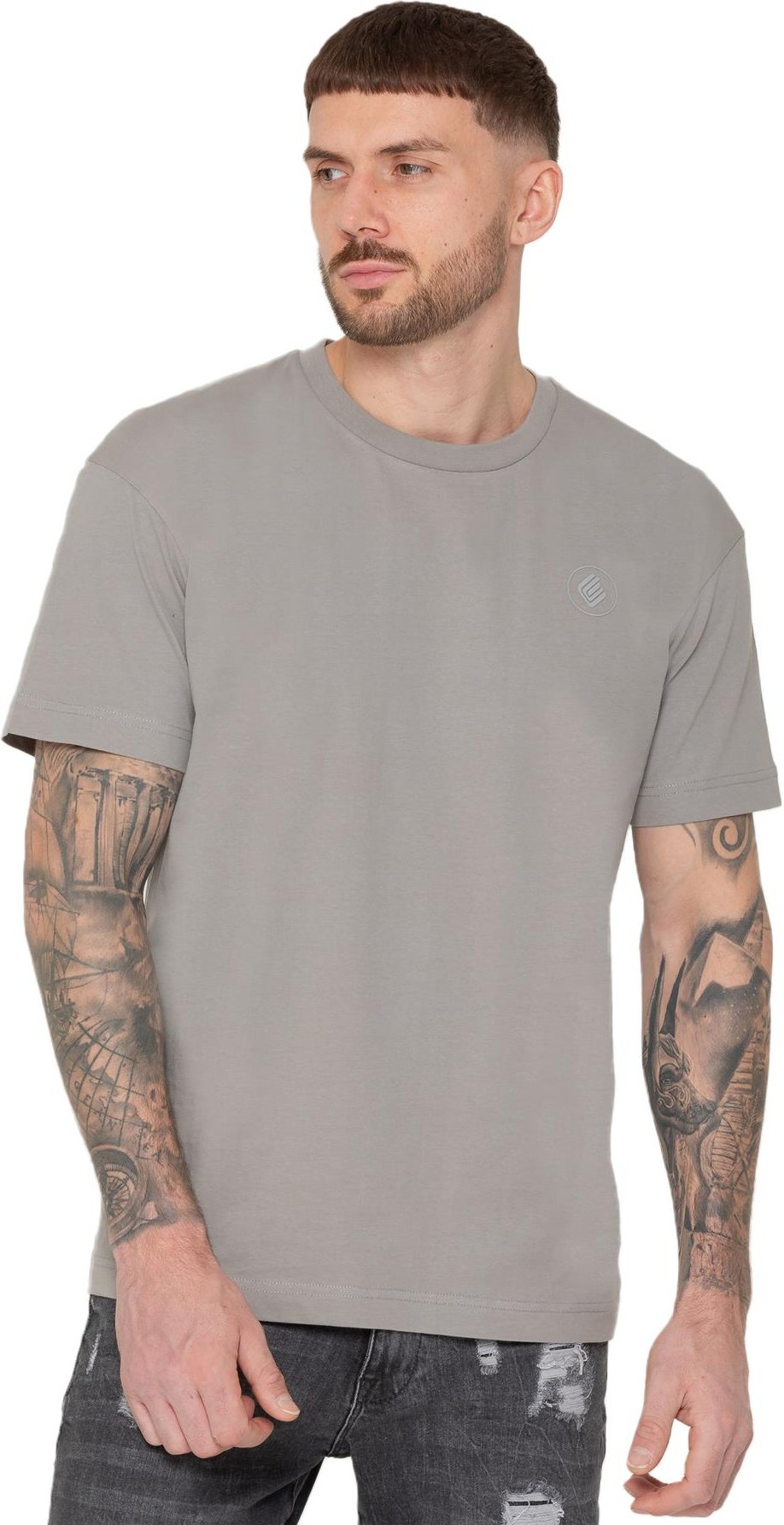 Enzo | T-Shirt mit Rundhalsausschnitt in Übergröße